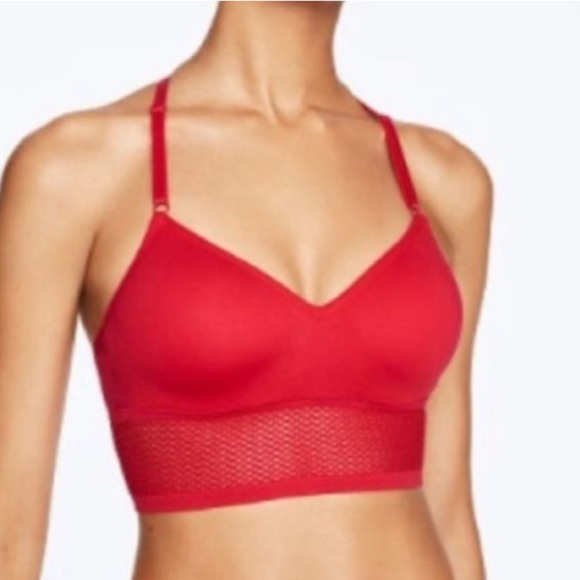 VICTORIAS SECRET PINK LOGO COOL & COMFY WIRELESS T-BACK SPORTS BRA M NWT - Picture 5 of 10